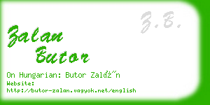 zalan butor business card